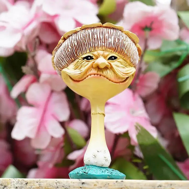 Mushroom Goblin Statue - Miniature Resin Garden Decor