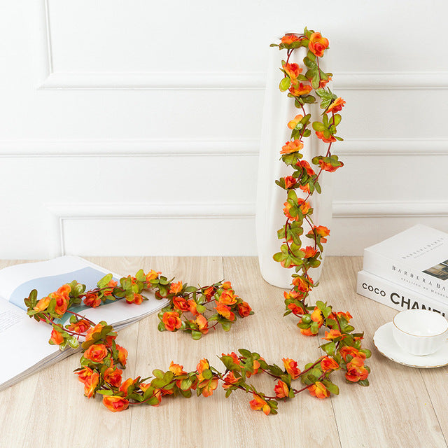 250CM Artificial Rose Garland for Home and Garden Decor
