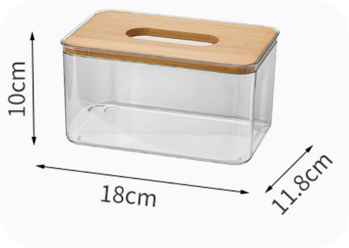 Transparent Tissue Box Holder for Home and Office