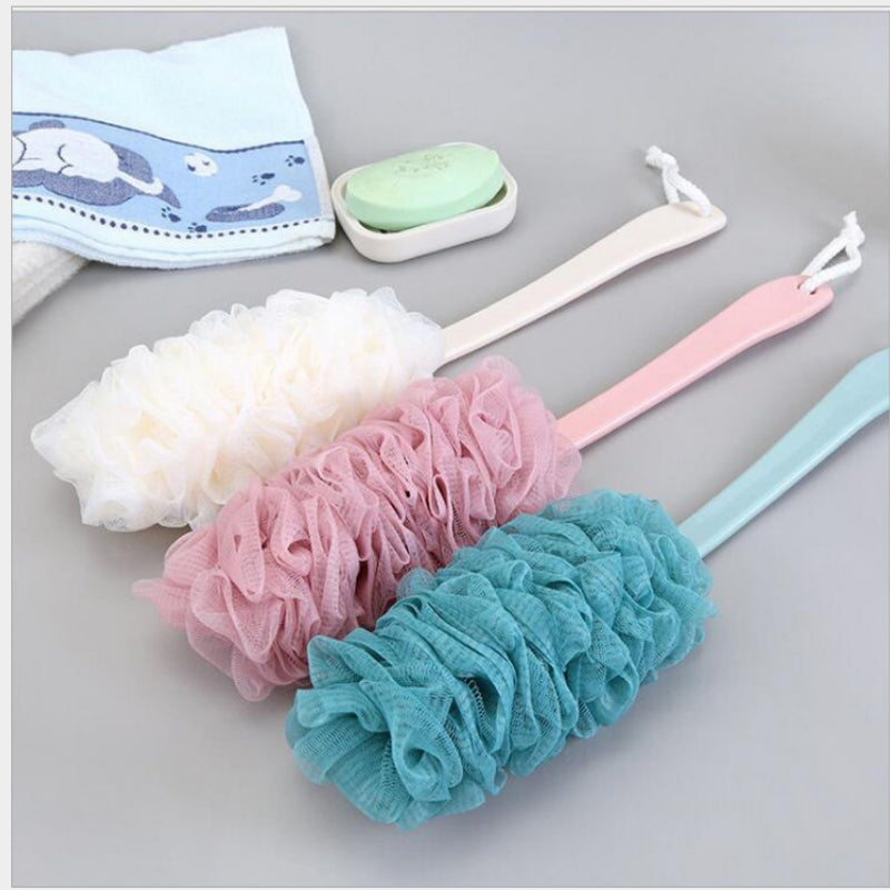 Long Handle Mesh Back Bath Shower Scrubber Brush
