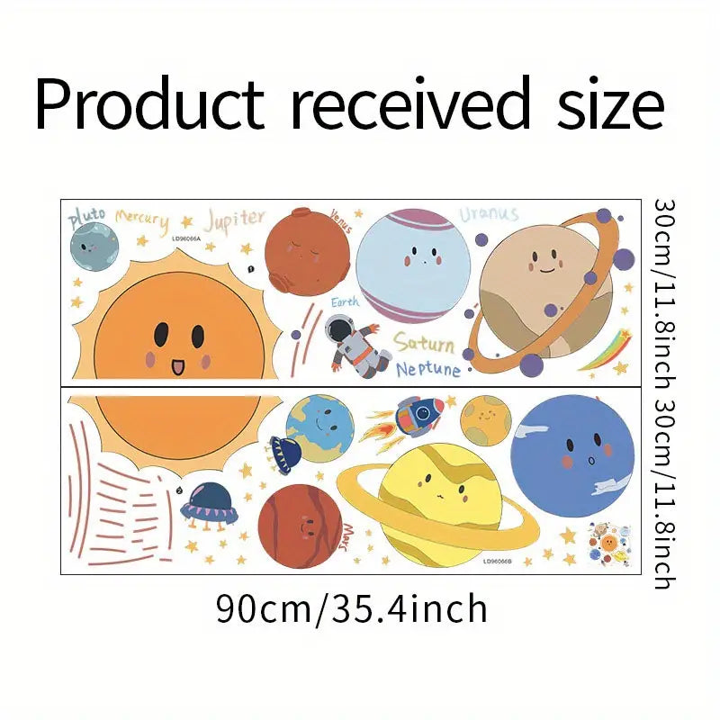 Cartoon Universe Planet Wall Stickers for Home Decor
