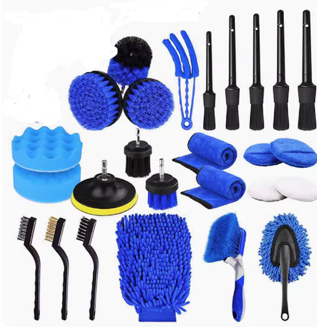 26-Piece Car & Home Cleaning Brush Set