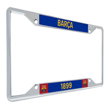 Desert Cactus FC Barcelona Barça Car Accessories Football Club Soccer Futbol Metal License Plate Frame Cover Protector and Mount Placa for Front or Rear of Car (Style 1)
