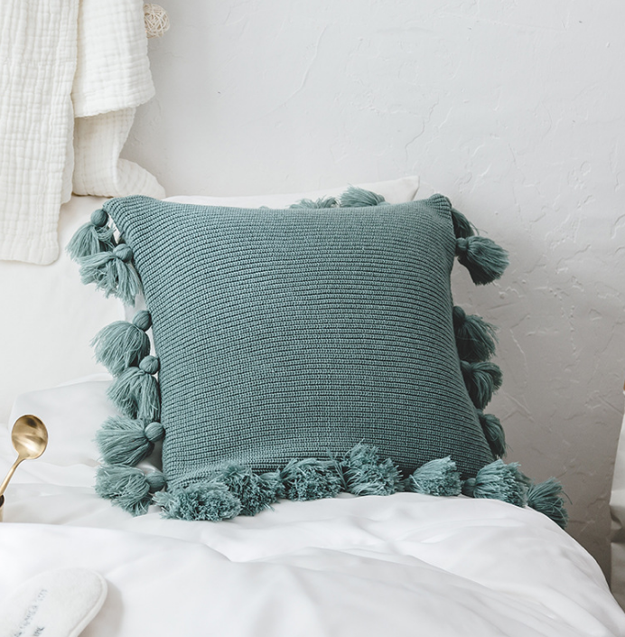 Knitted Lantern Ball Pillow Cover for Home Decor