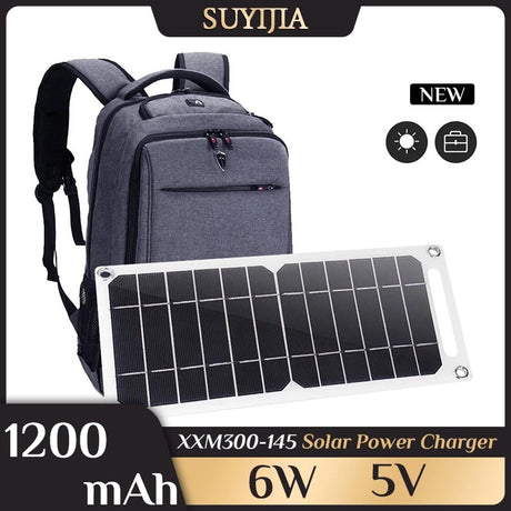 6W Solar Panel Portable USB Charger for Camping