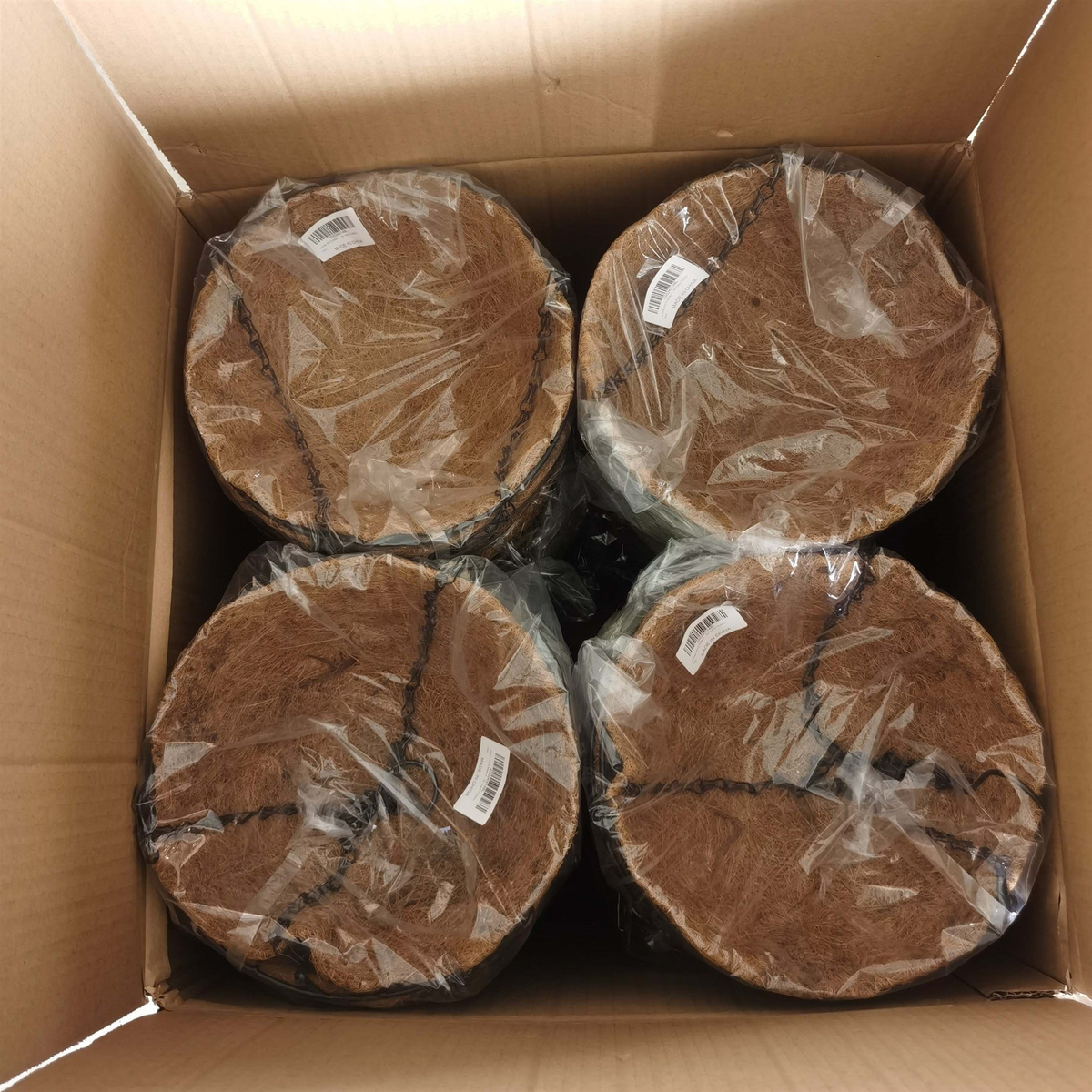 Round Iron Coconut Fiber Hanging Planter Basket