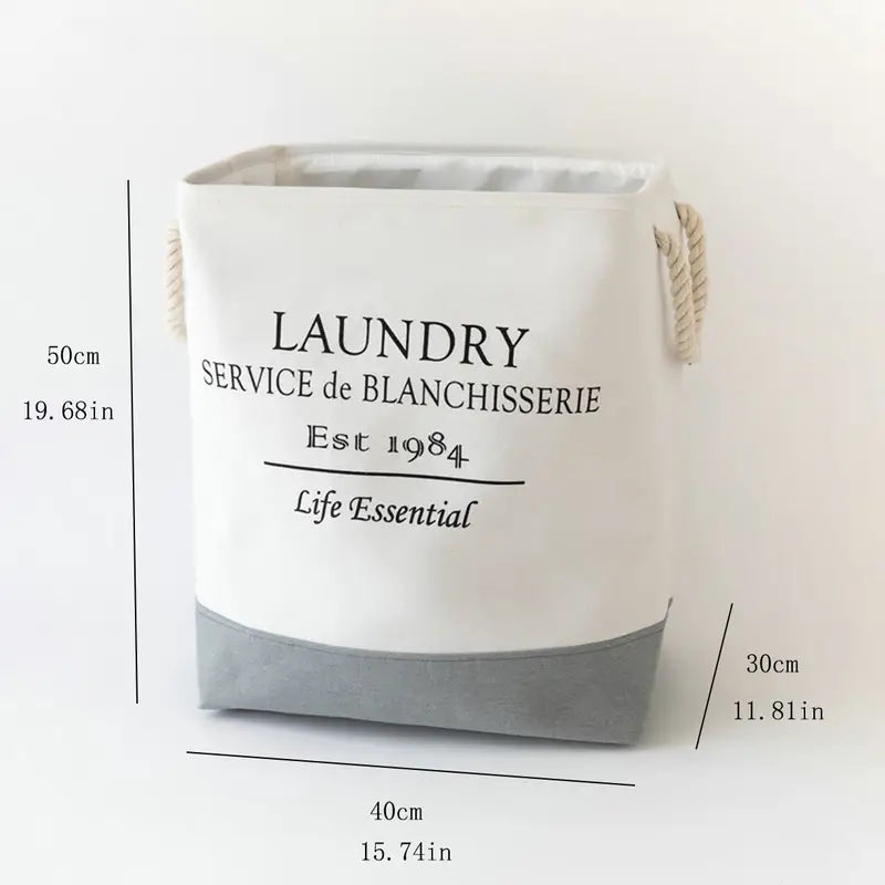 Thick Foldable Laundry Basket with Handles for Storage