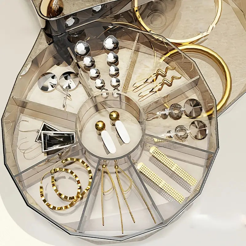 Swan-Shaped 3-Tier Jewelry Storage Organizer Box