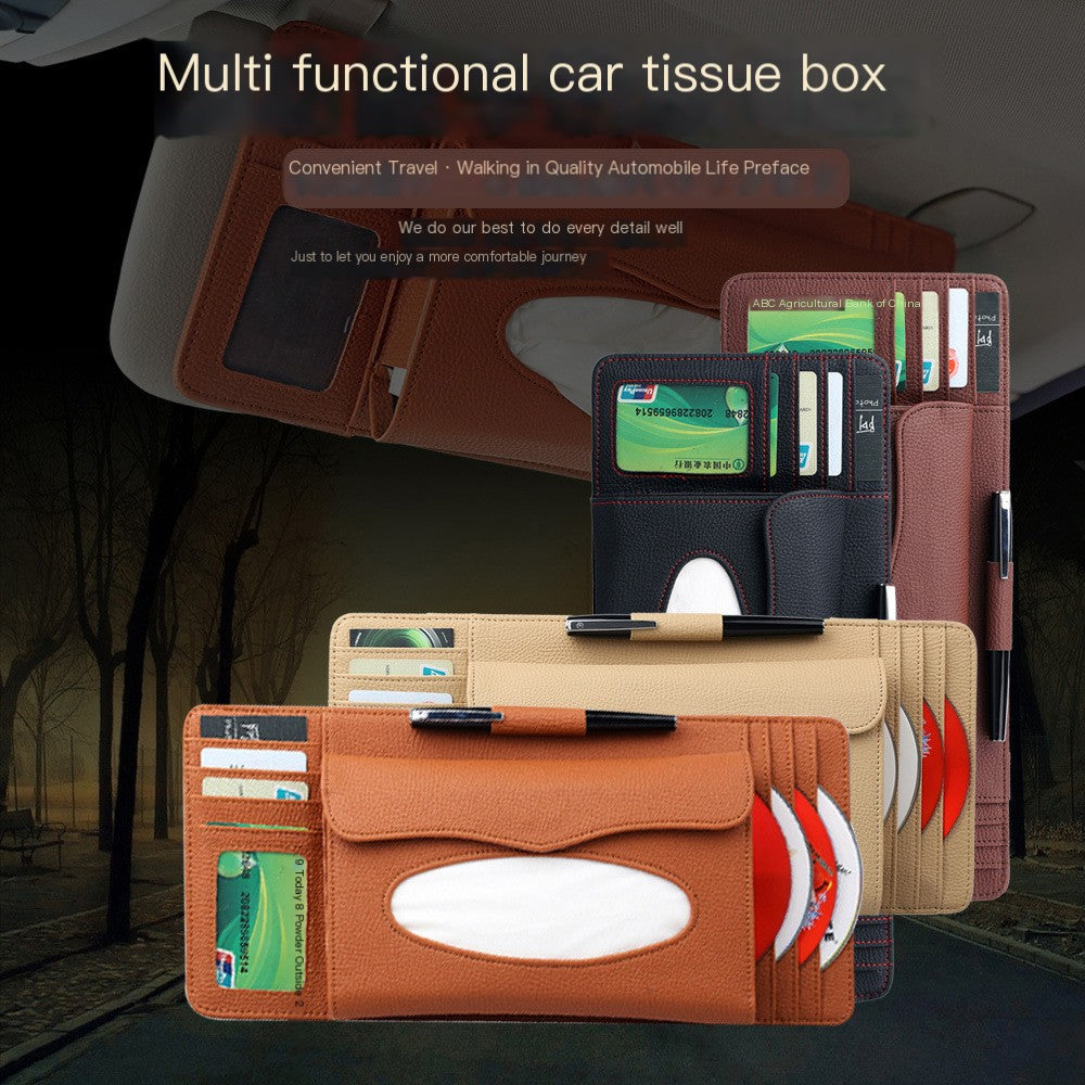 Car Sunshade Organizer with Multi-Function Card Holder