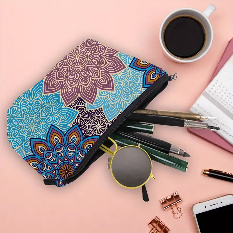 Mandala Pattern Waterproof Travel Toiletries Organizer Bag