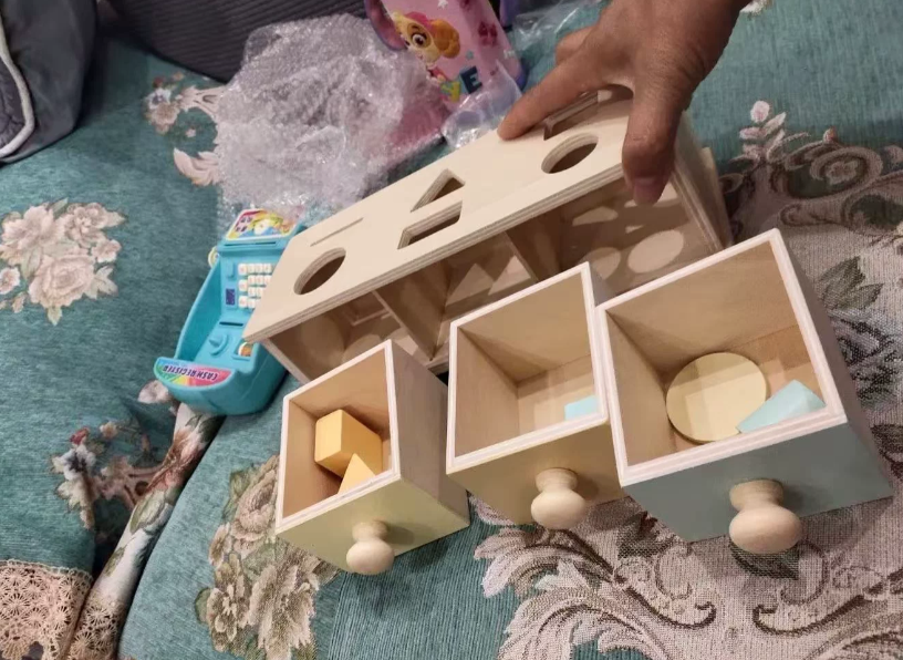 Montessori Wooden Drawer Box for Educational Toys