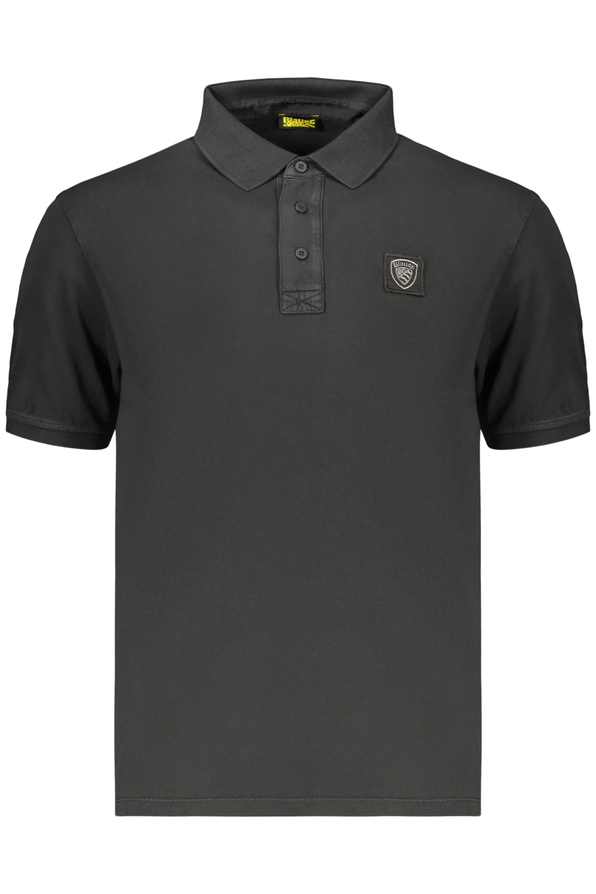 BLAUER APPAREL MEN'S SHORT-SLEEVE POLO SHIRT, BLACK