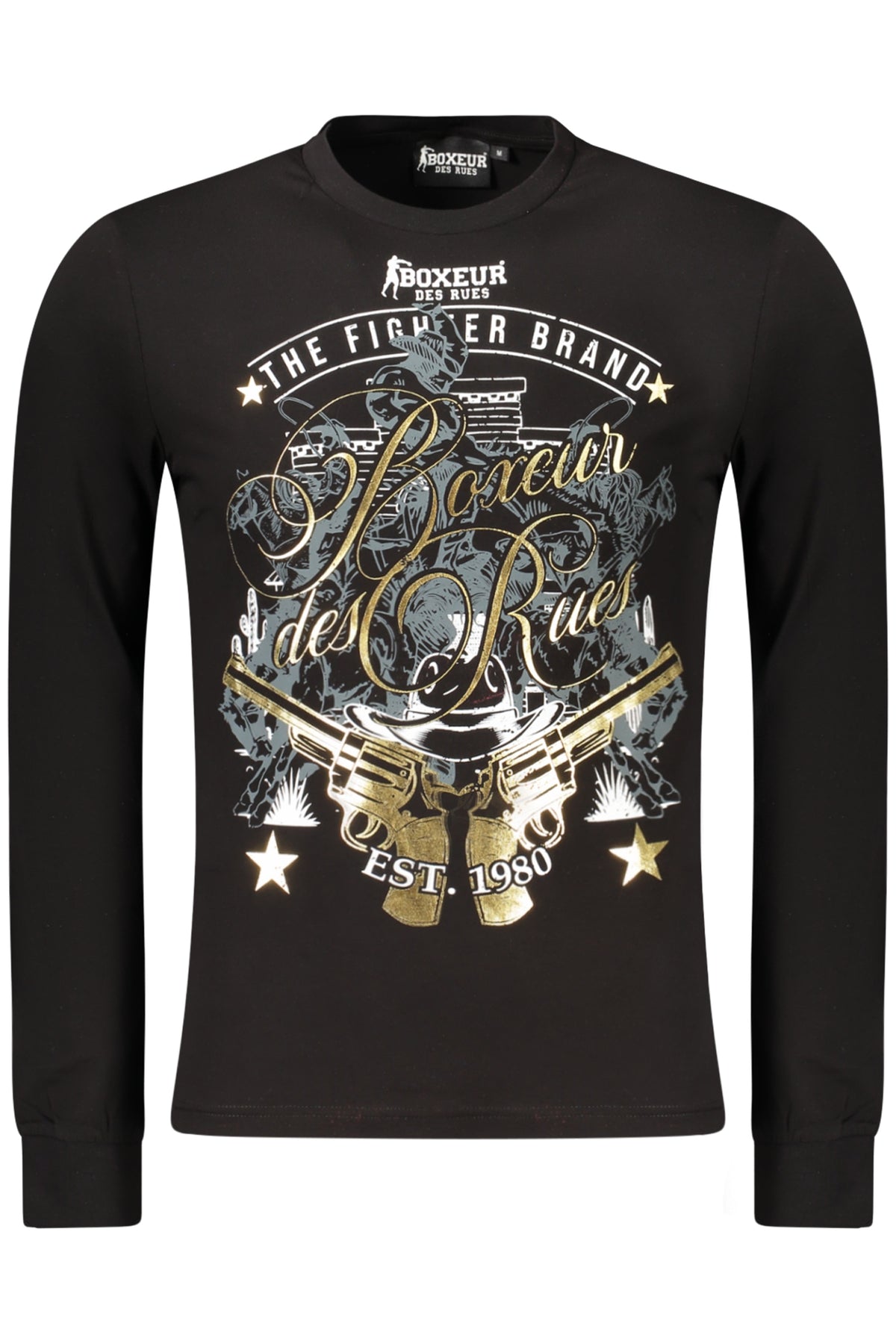 BOXEUR DES RUES MEN'S LONG-SLEEVED T-SHIRT BLACK