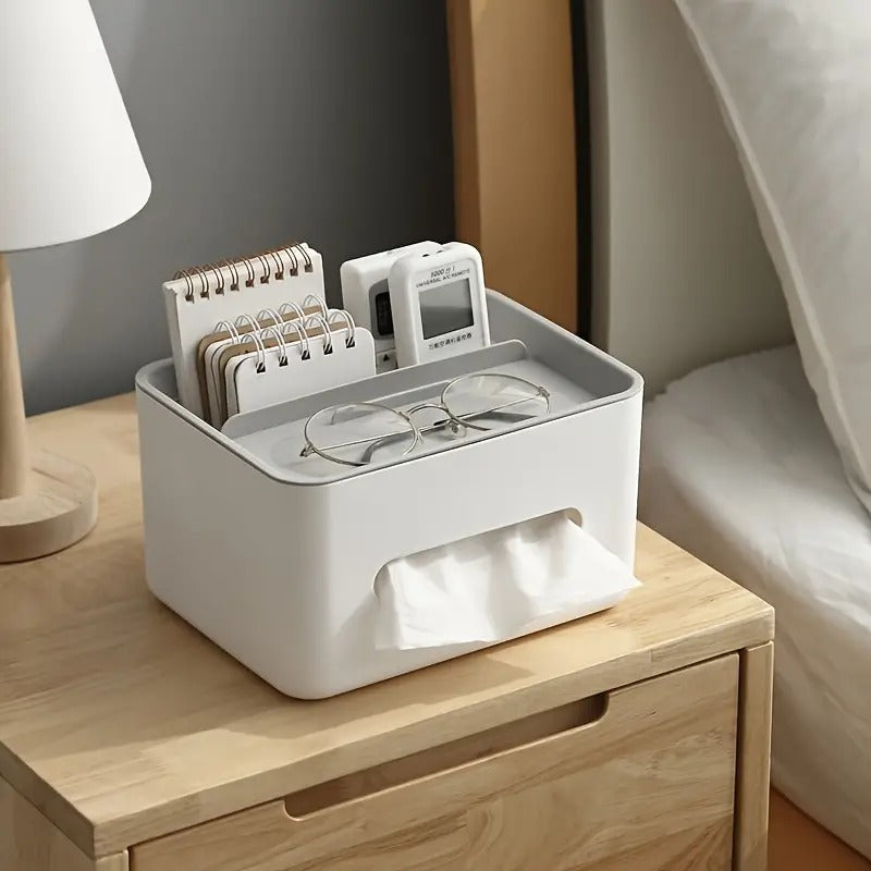 Gray Blue Multifunctional Tissue Organizer for Home