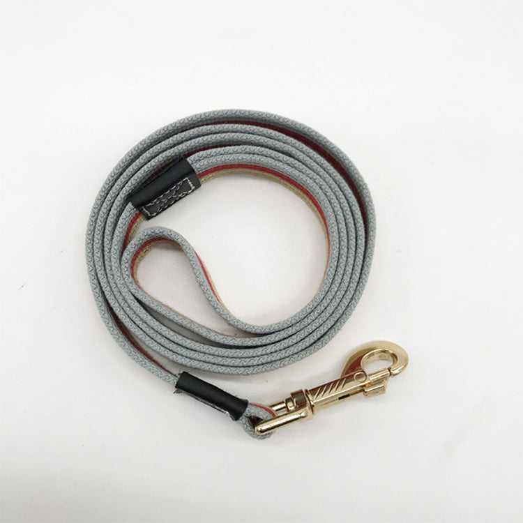 Striped Dog Leash with Safety Rope and Traction Line