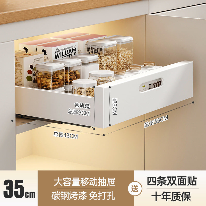 Pull-Out Storage Rack for Kitchen Drawer Organizer