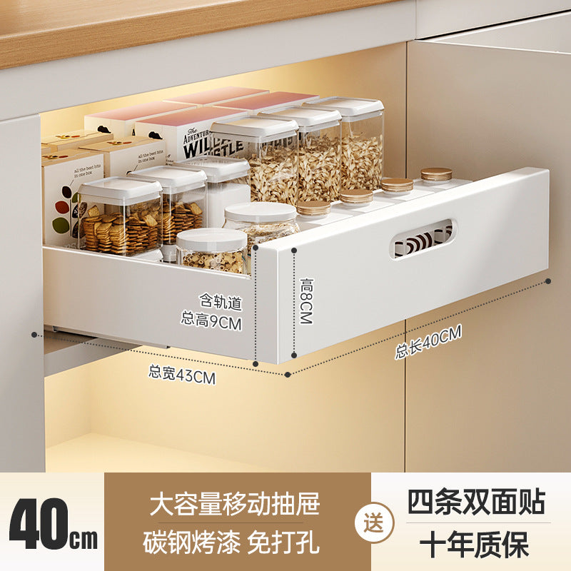 Pull-Out Storage Rack for Kitchen Drawer Organizer