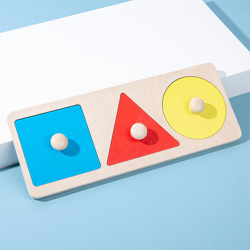 Geometric Shapes Hand-Grip Educational Toy Panel (1pc)