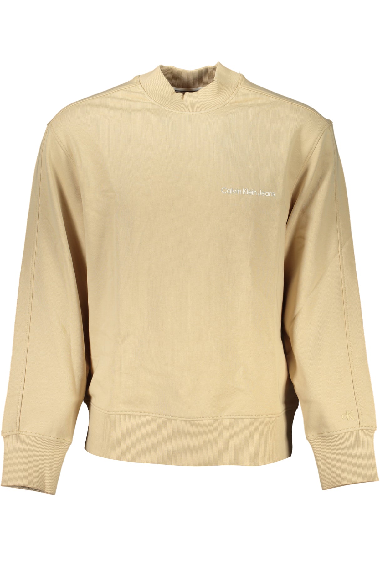 CALVIN KLEIN MEN'S BEIGE ZIPLESS SWEATSHIRT