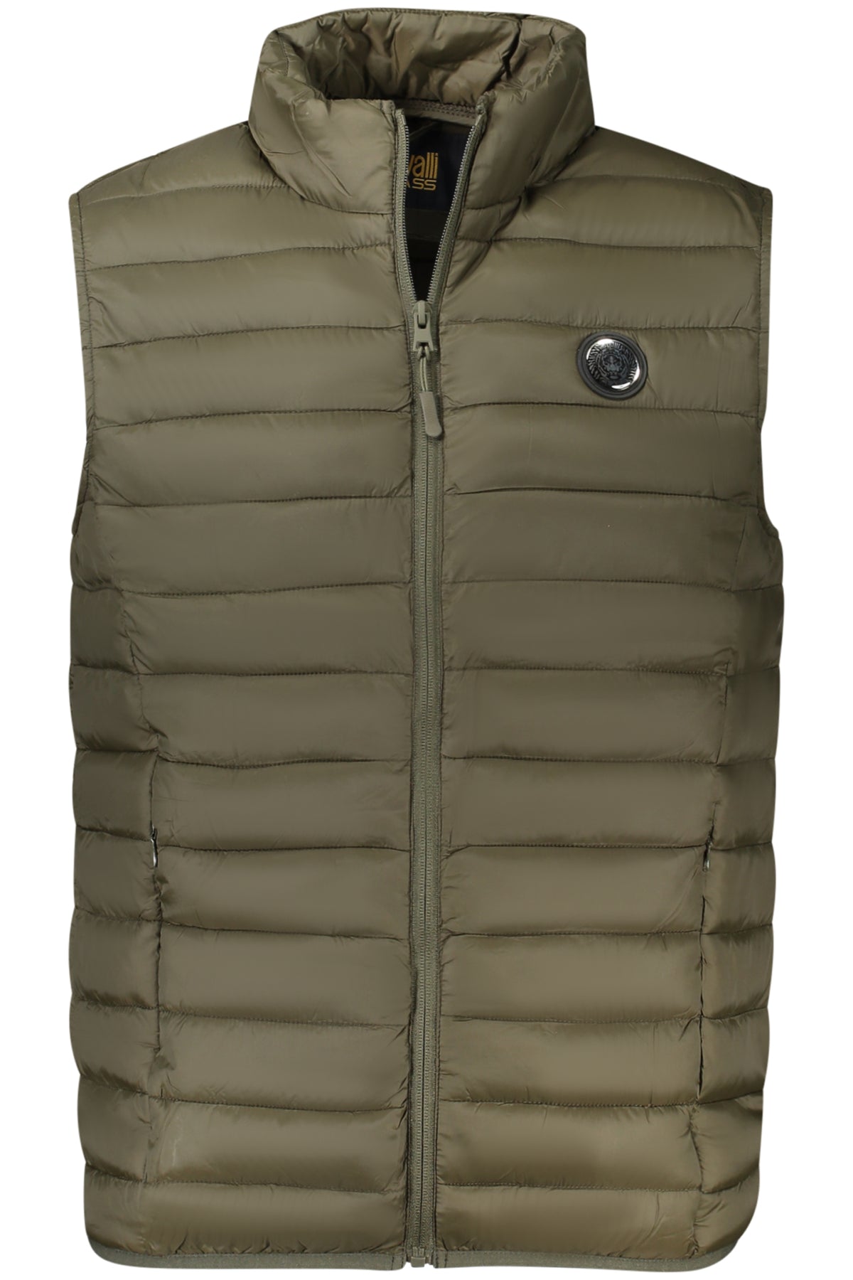 CAVALLI CLASS MEN'S GREEN SLEEVELESS JACKET