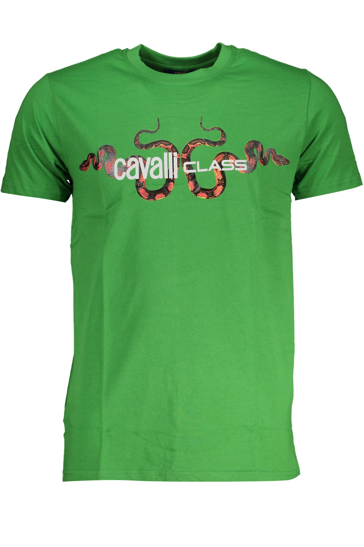 CAVALLI CLASS GREEN MEN'S SHORT SLEEVED T-SHIRT