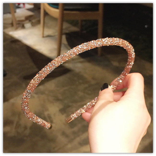 Sparkling Rhinestone Thin Headband Hair Accessory