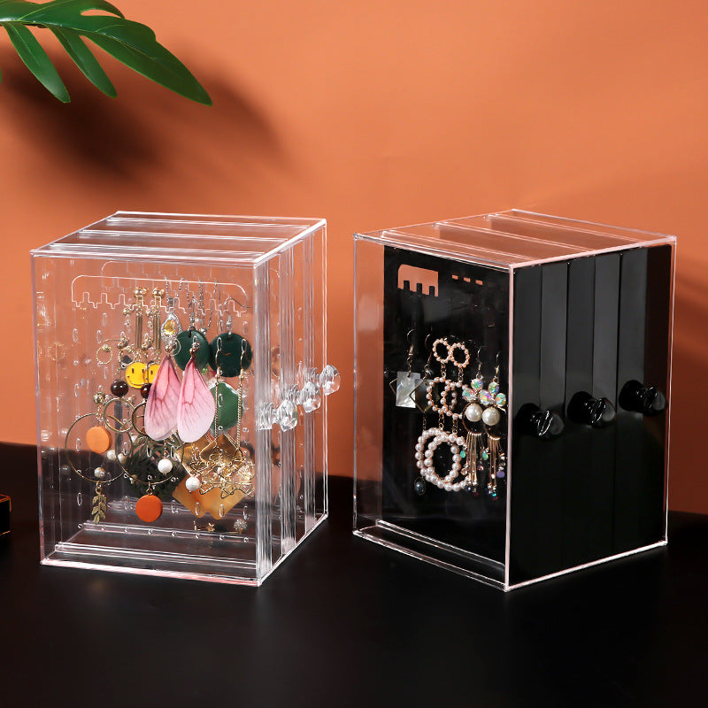 Transparent Jewelry Organizer Display Box for Earrings
