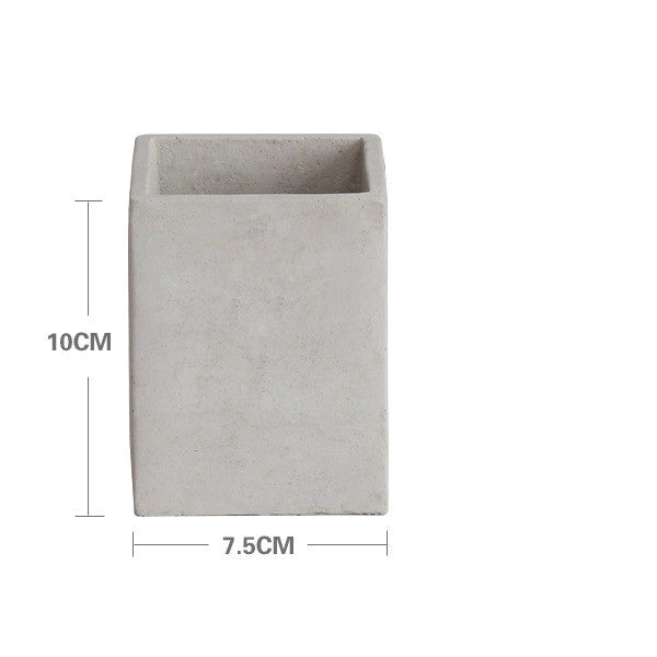 Creative Square Cement Planter for Succulents and Cacti