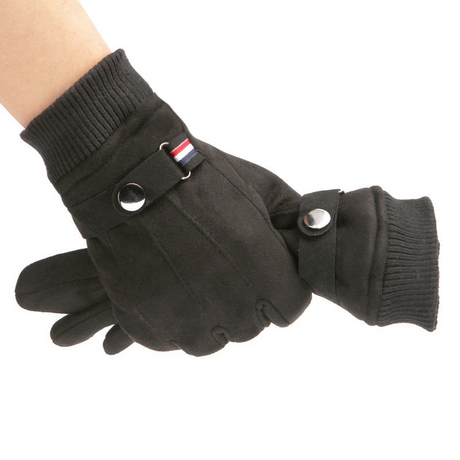 Suede Winter Men's Gloves for Cycling