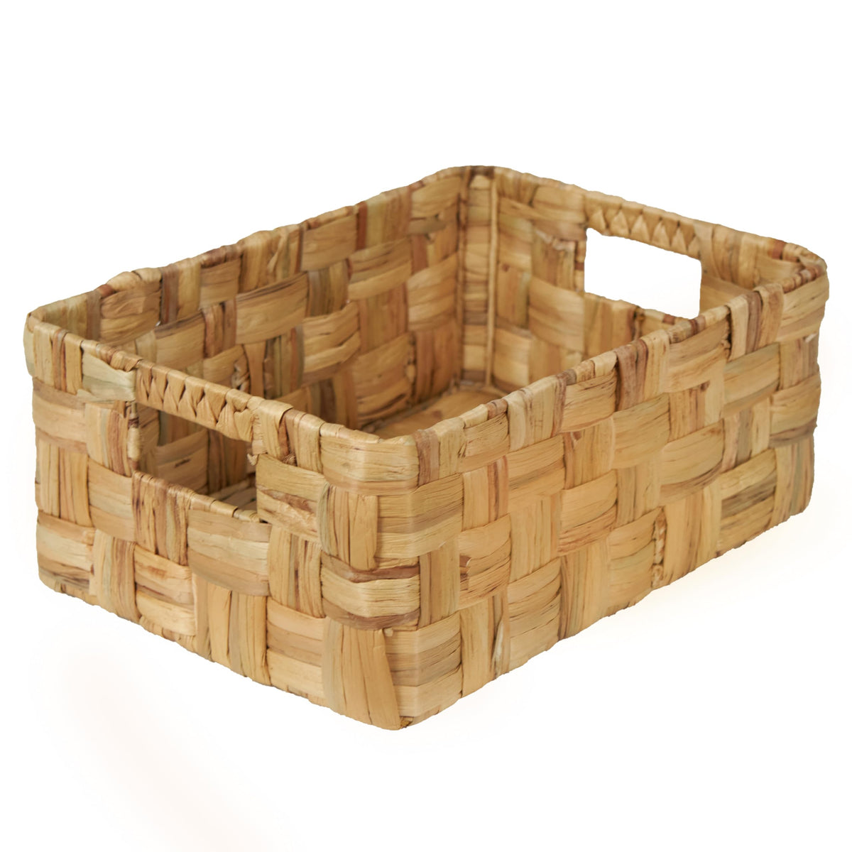 Vatima Jumbo Wicker Storage Basket Large Hyacinth Organizer 16.9x12.1x7.1H Inches - Ideal for Home Shelving and Pantry Storage