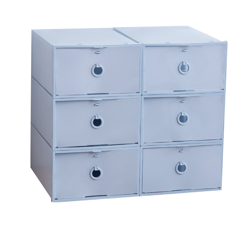 6-Pack Thick Transparent Drawer Shoe Storage Boxes