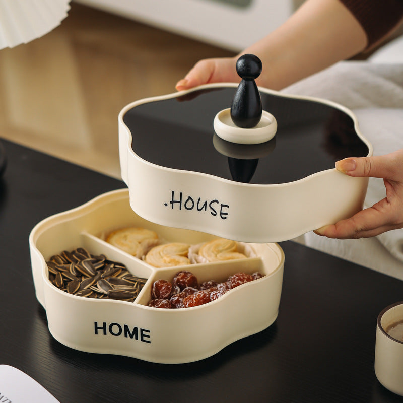 Elegant Multi-Layer Rotating Snack Organizer Tray