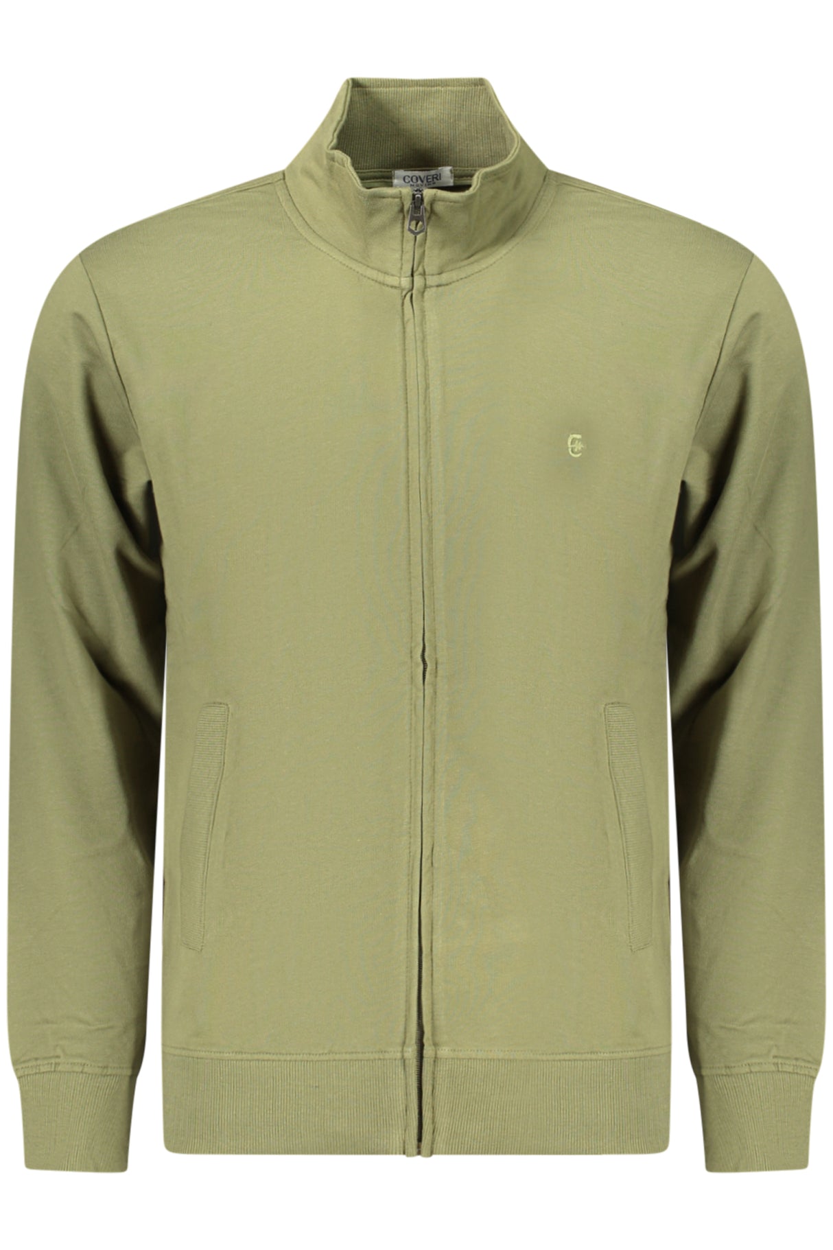 COVERI MOVING MEN'S ZIP-UP SWEATSHIRT GREEN