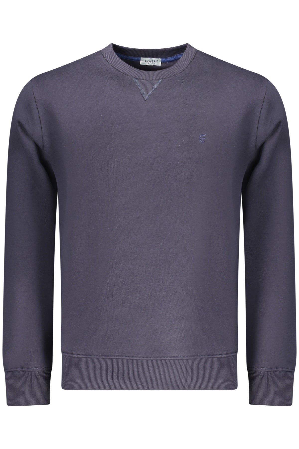 COVERI MOVING MEN'S BLUE ZIP-LESS SWEATSHIRT