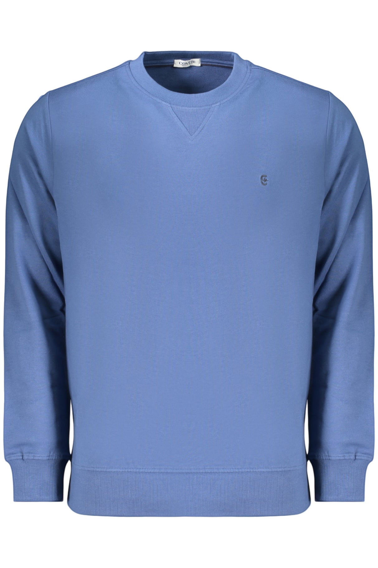 COVERI MOVING MEN'S BLUE ZIP-LESS SWEATSHIRT