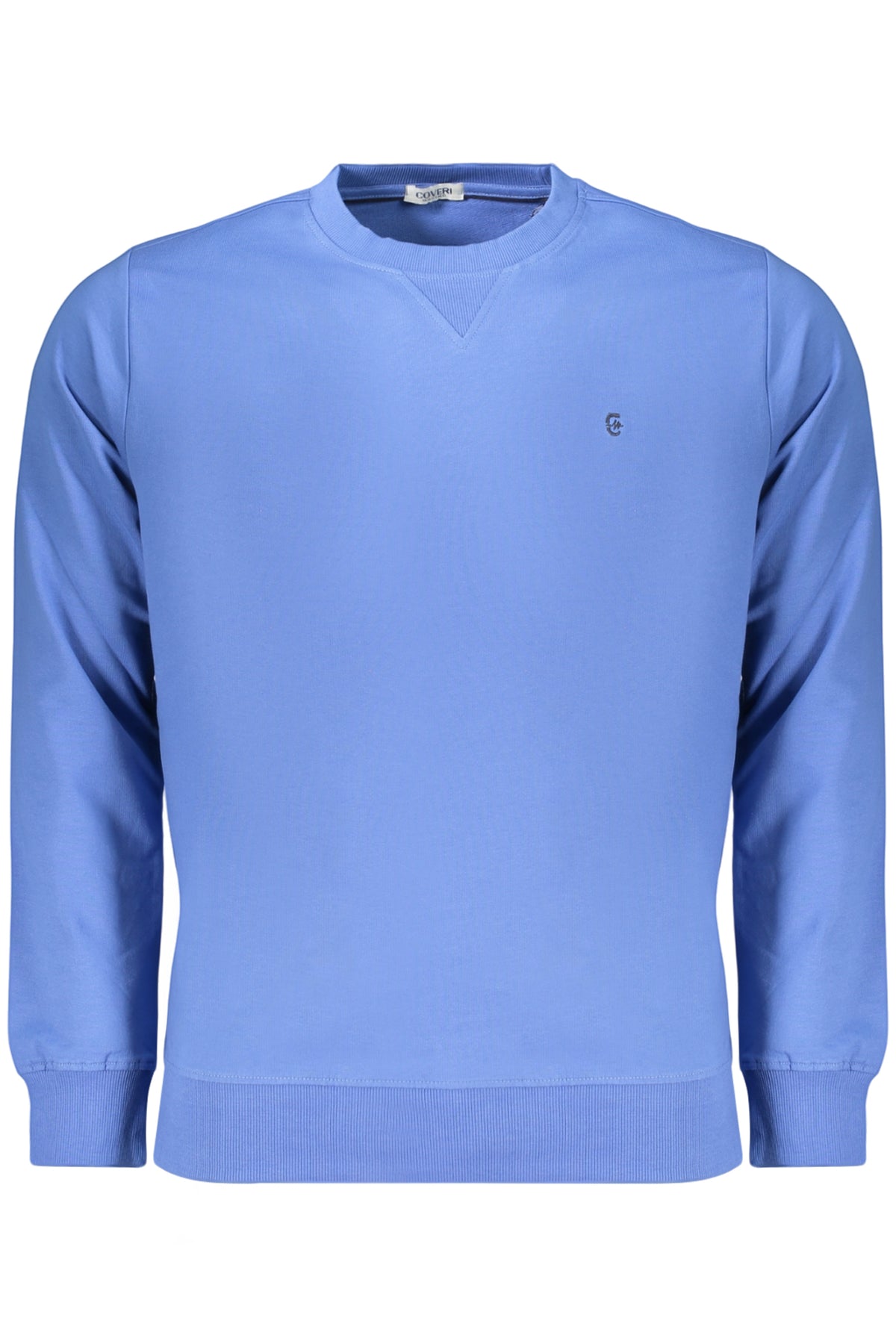 COVERI MOVING MEN'S BLUE ZIP-LESS SWEATSHIRT