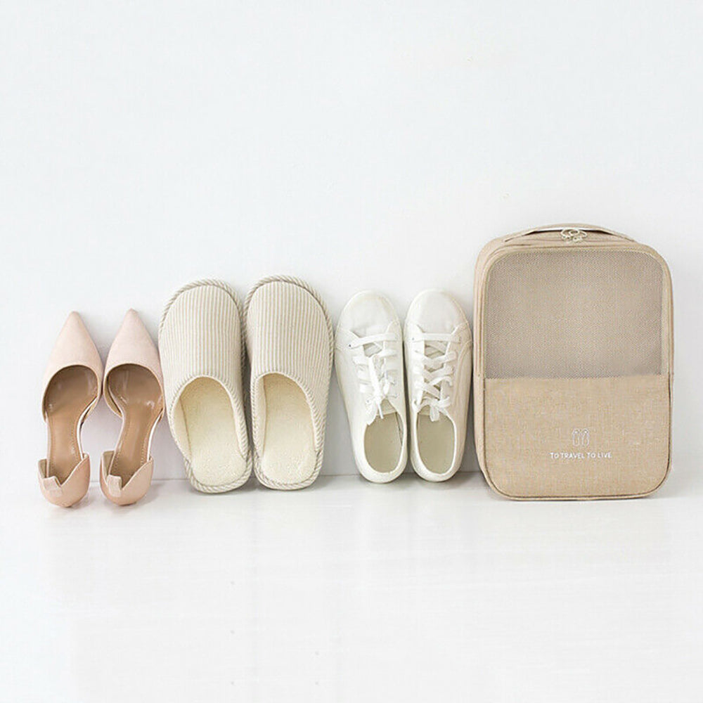 Large Capacity Travel Shoe Organizer with Handle