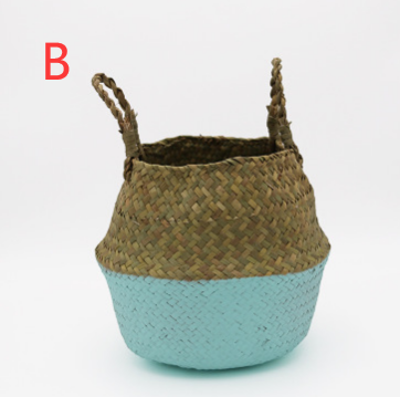 Handcrafted Woven Seagrass Basket and Planter