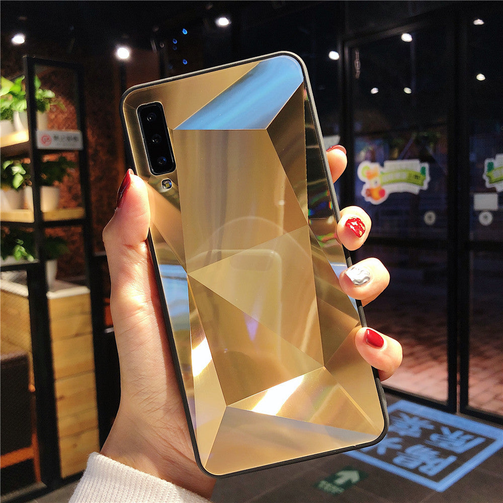 Diamond Rhombus Pattern Mirror Phone Case