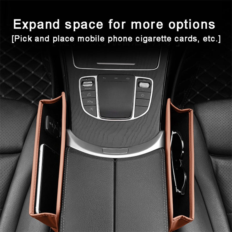 PU Leather Car Console Side Seat Gap Filler Organizer