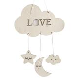 Nordic Home Decor Eyelash Moon Creative Pendant