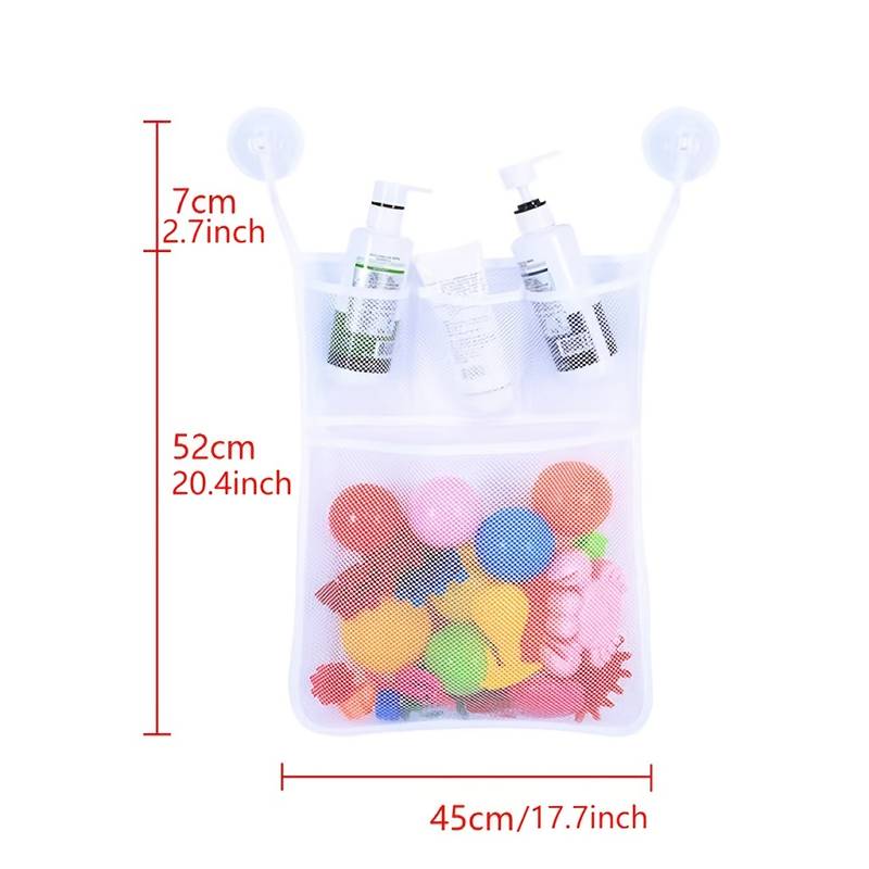Bathtub Toy Organizer Hammock and Storage Caddy