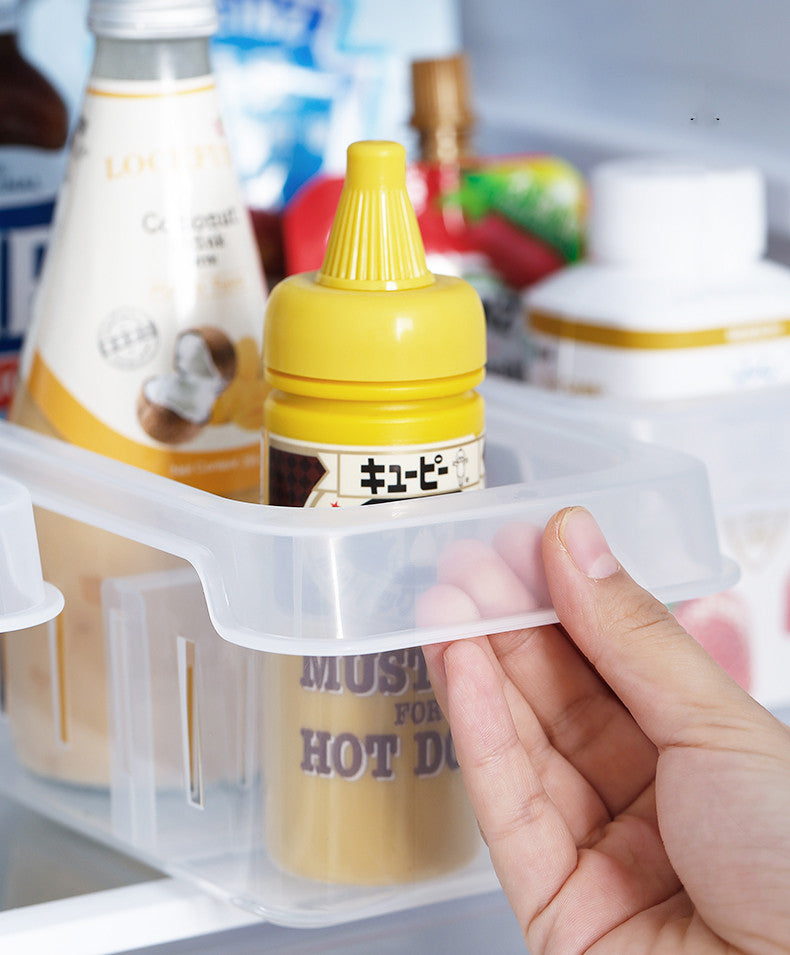 Japanese Frosted Kitchen Fridge Storage Container Box