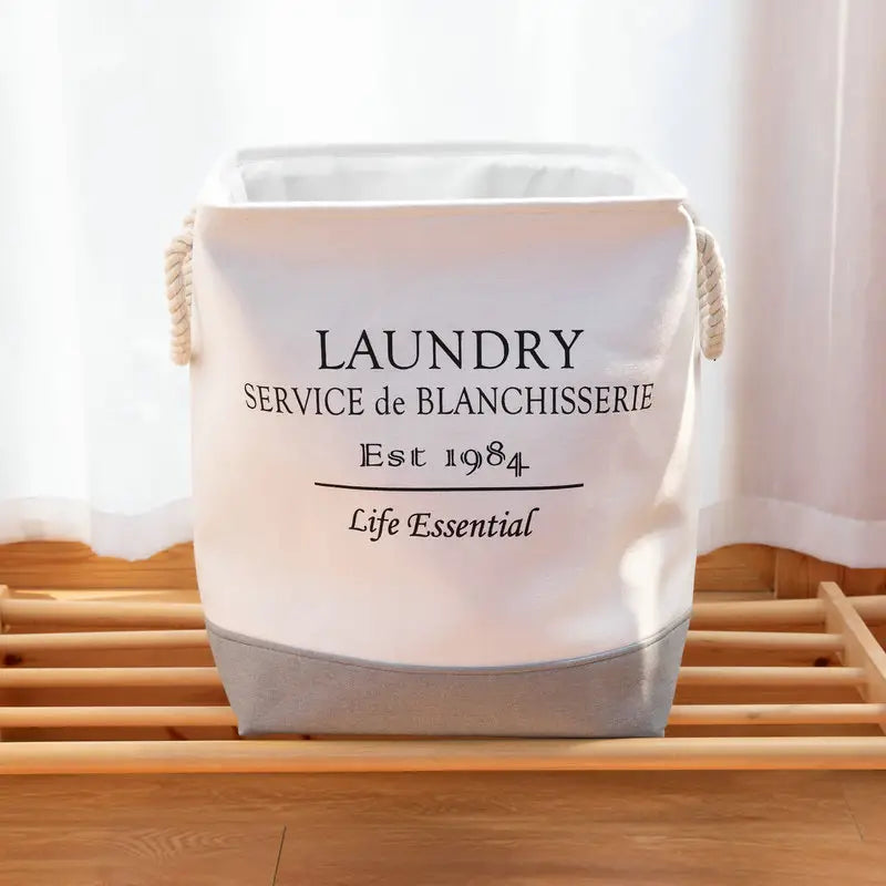 Thick Foldable Laundry Basket with Handles for Storage