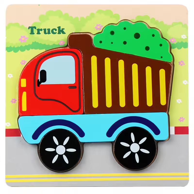 Montessori Wooden Educational Puzzle Board (One Set)
