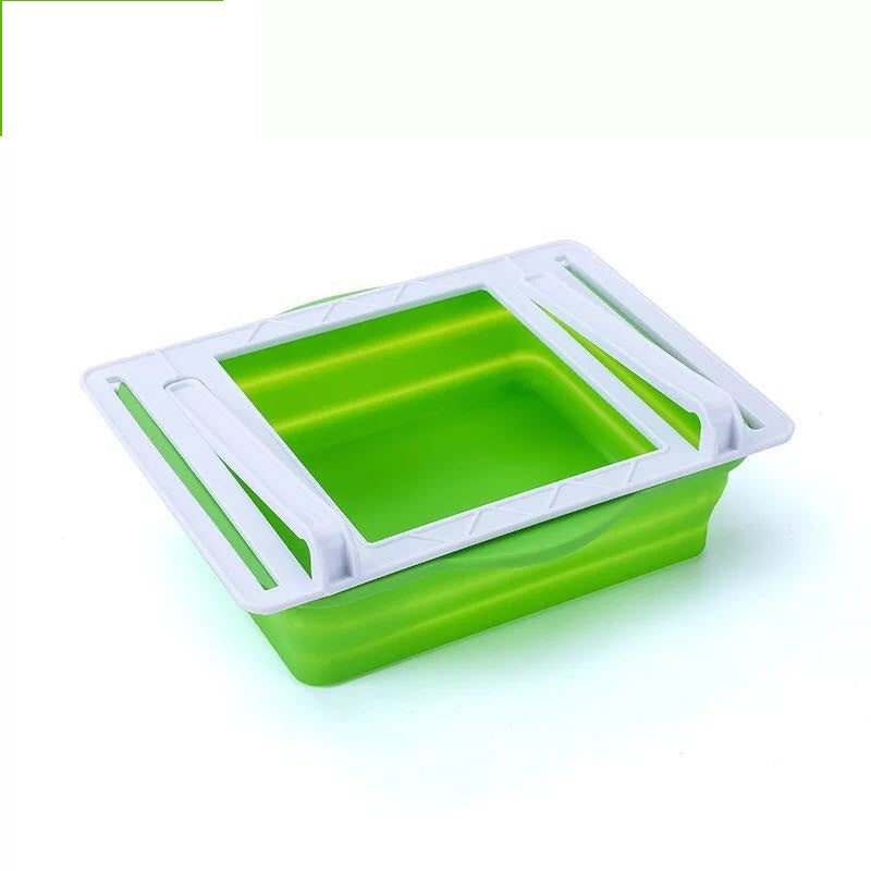 Fridge Organizer with Foldable Storage Boxes (Transparent)