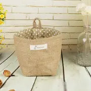 Stylish Cotton Linen Hanging Storage Basket for Home