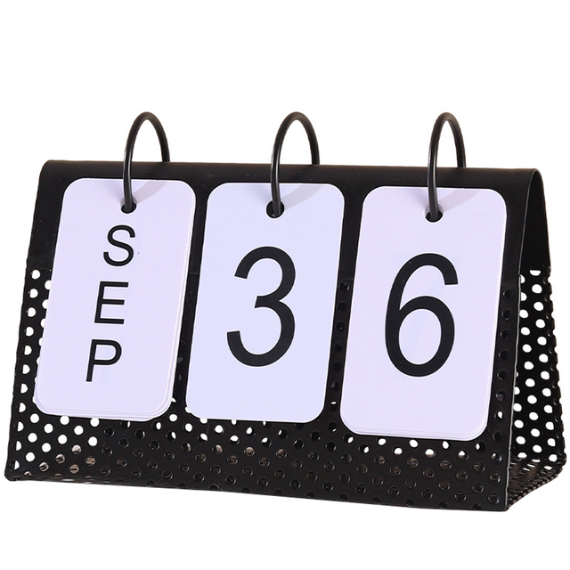 Metal Perpetual Calendar Desk Decoration for Office