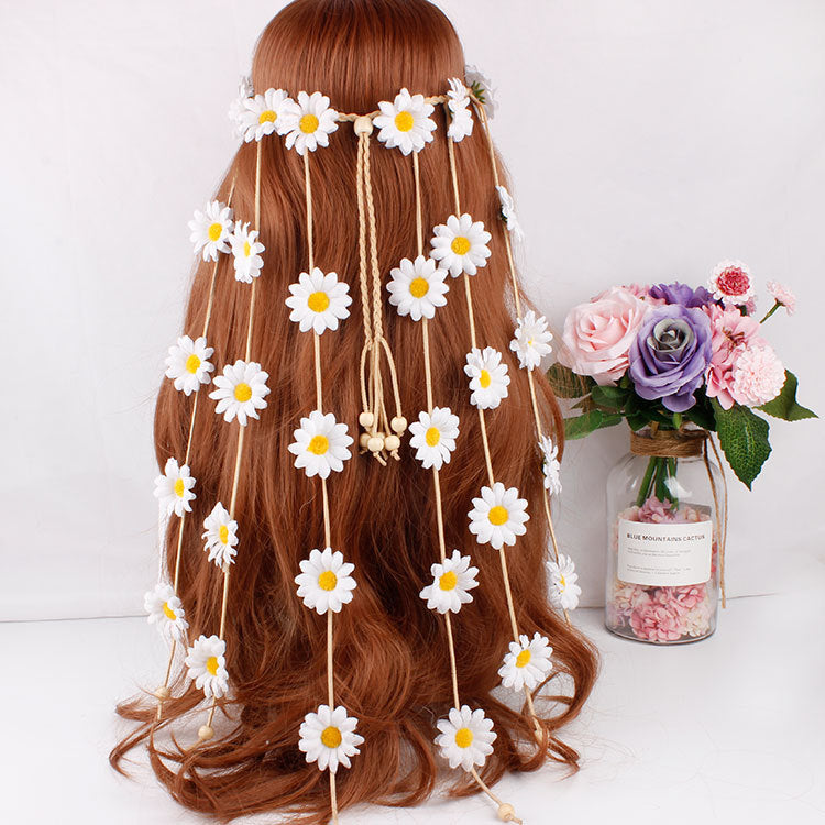 Bohemian Daisy Flower Headband and Hair Accessory