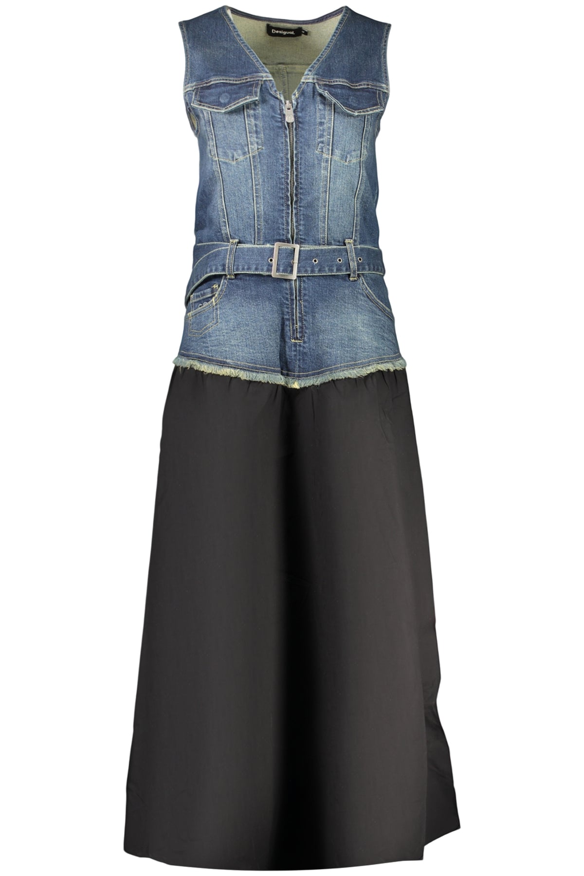 DESIGUAL WOMEN'S LONG BLACK DRESS